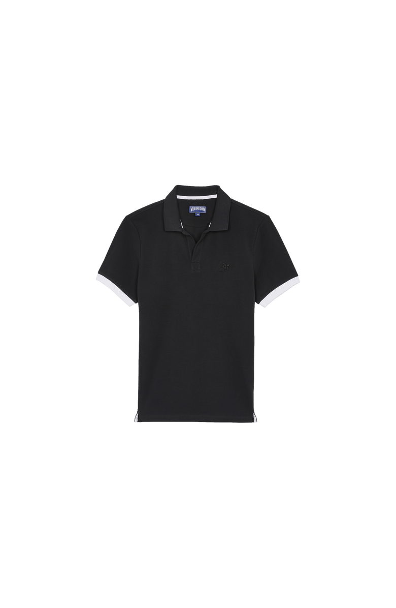 Vilebrequin Men's Solid Cotton Polo, Main, color, Noir
