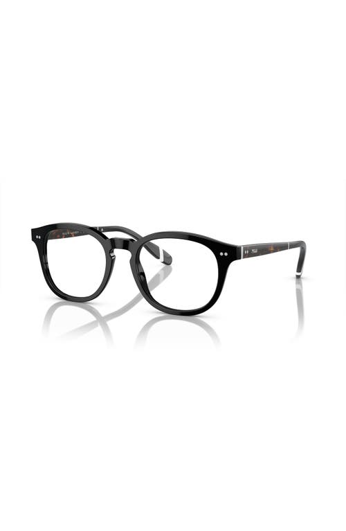 Polo Ralph Lauren 52mm Square Optical Glasses In Black