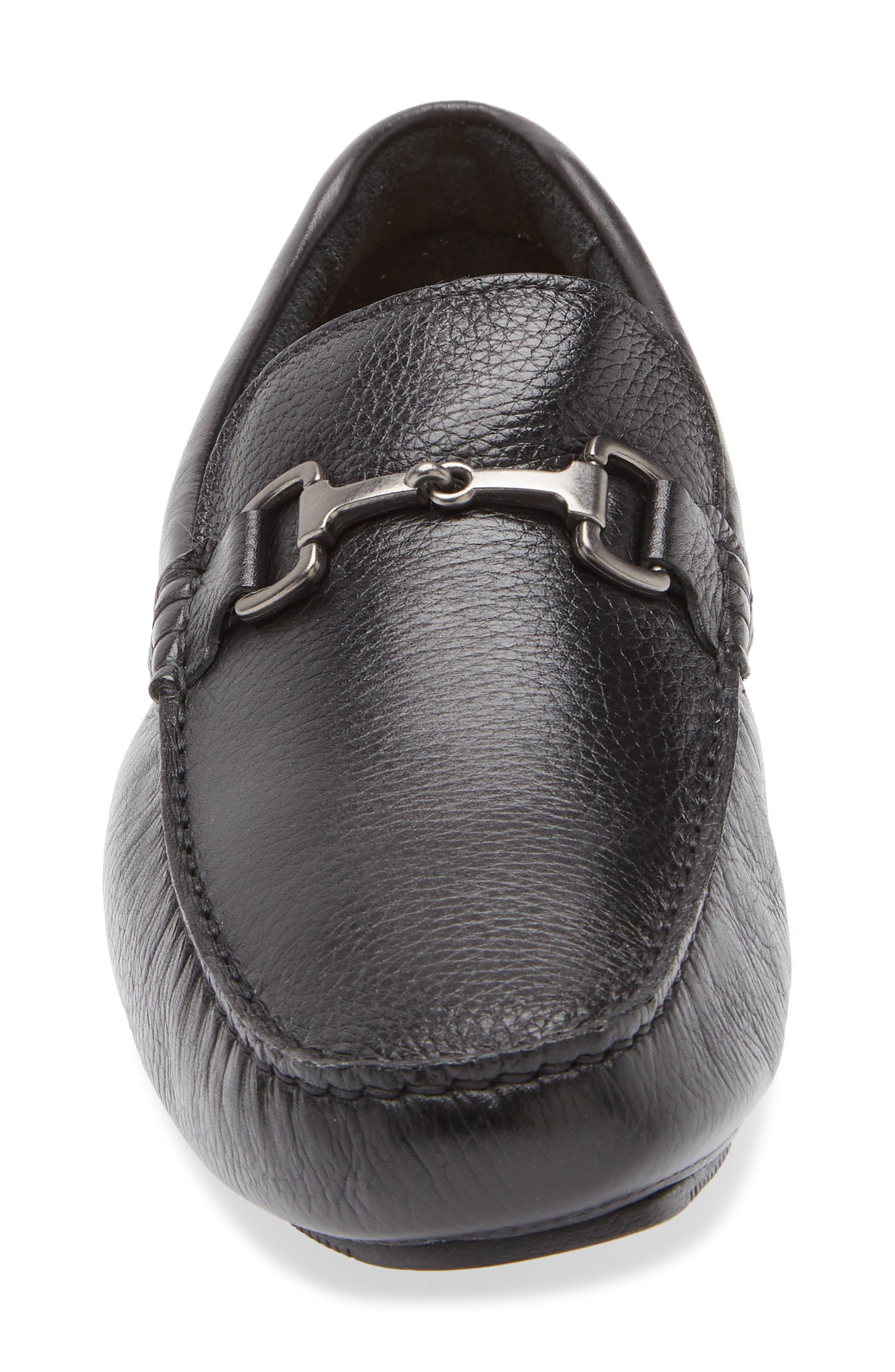 Nordstrom Camden Bit Driving Loafer, Alternate, color, Black Leather