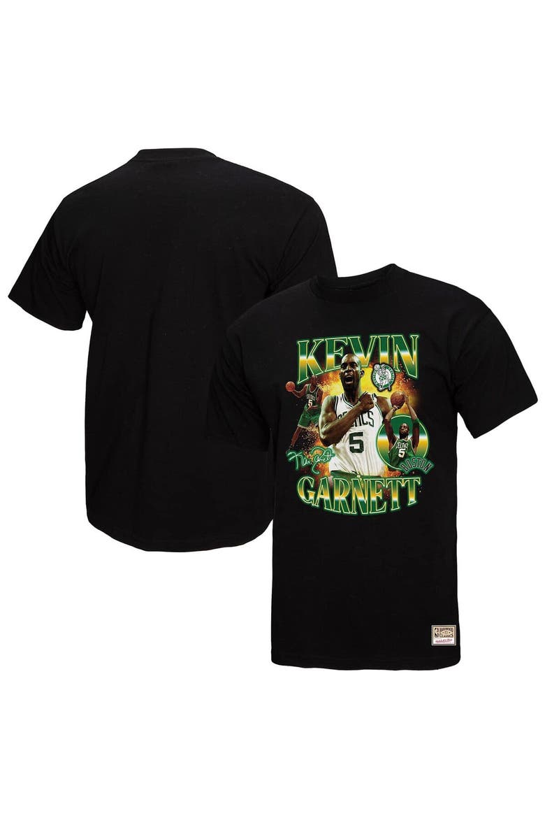 Men's Mitchell & Ness Kevin Garnett Black Boston Celtics Collage T-Shirt, Main, color, Black