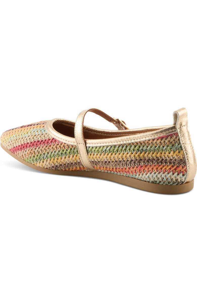 AZURA BY SPRING STEP Multicolor Raffia Ballet Flat, Alternate, color, Rainbow