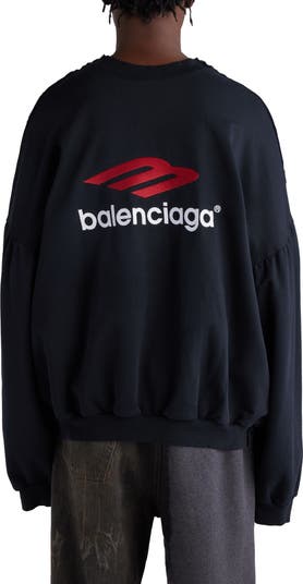 Balenciaga Double Front Oversize Embroidered Graphic Balenciaga Double Front Oversize Embroidered Graphic