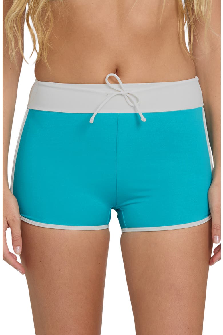 High Tide Drawstring Swim Shorts, Main, color, BRIGHT MARINE