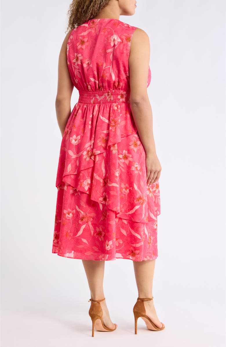 Anne Klein Tiered Ruffle Midi Dress, Alternate, color, 