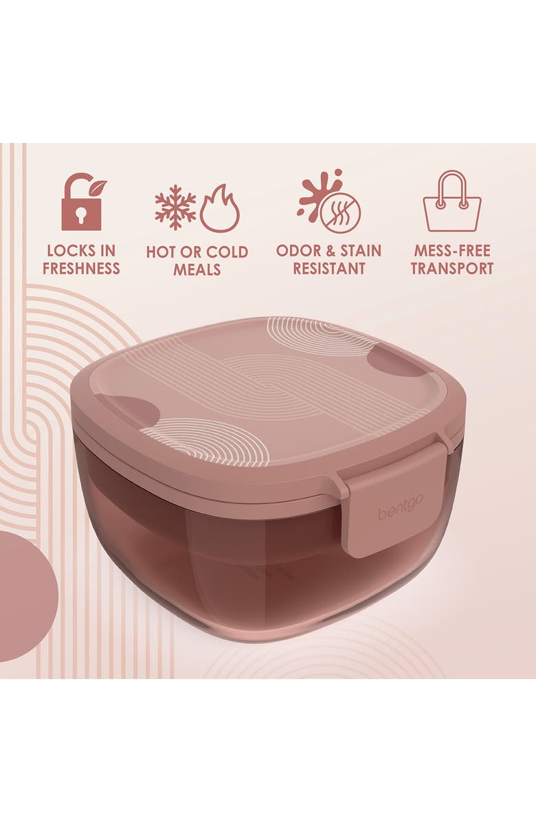 BENTGO All-in-One Glass Salad Container, Alternate, color, Desert Rose