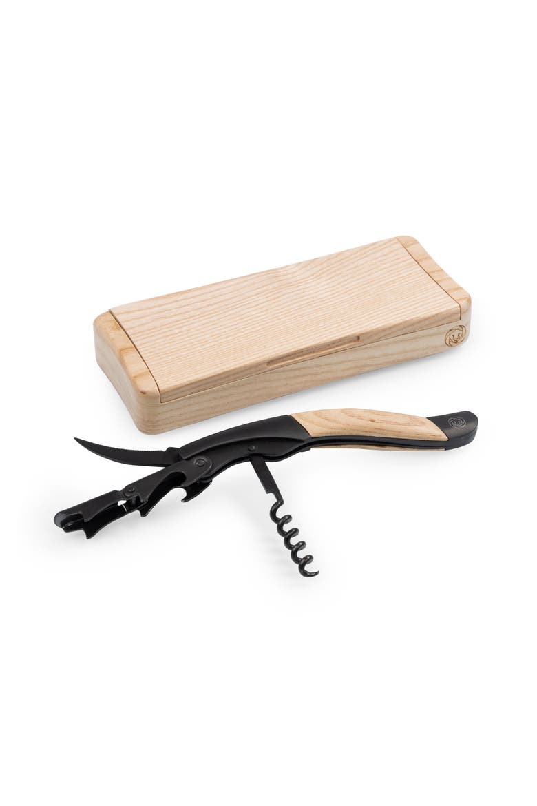 Barolo Waiter-style Corkscrew in Ashwood Box, Alternate, color, Ash Wood