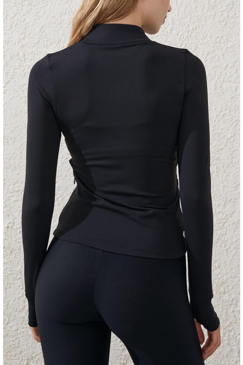 Women's Active Core Zip Through Long Sleeve, Alternate, color, Black