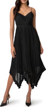 PAIGE Alessandra Sleeveless Pleated Midi Dress