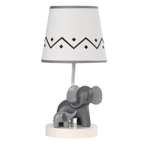 Me & Mama Elephant Nursery Lamp with Shade & Bulb