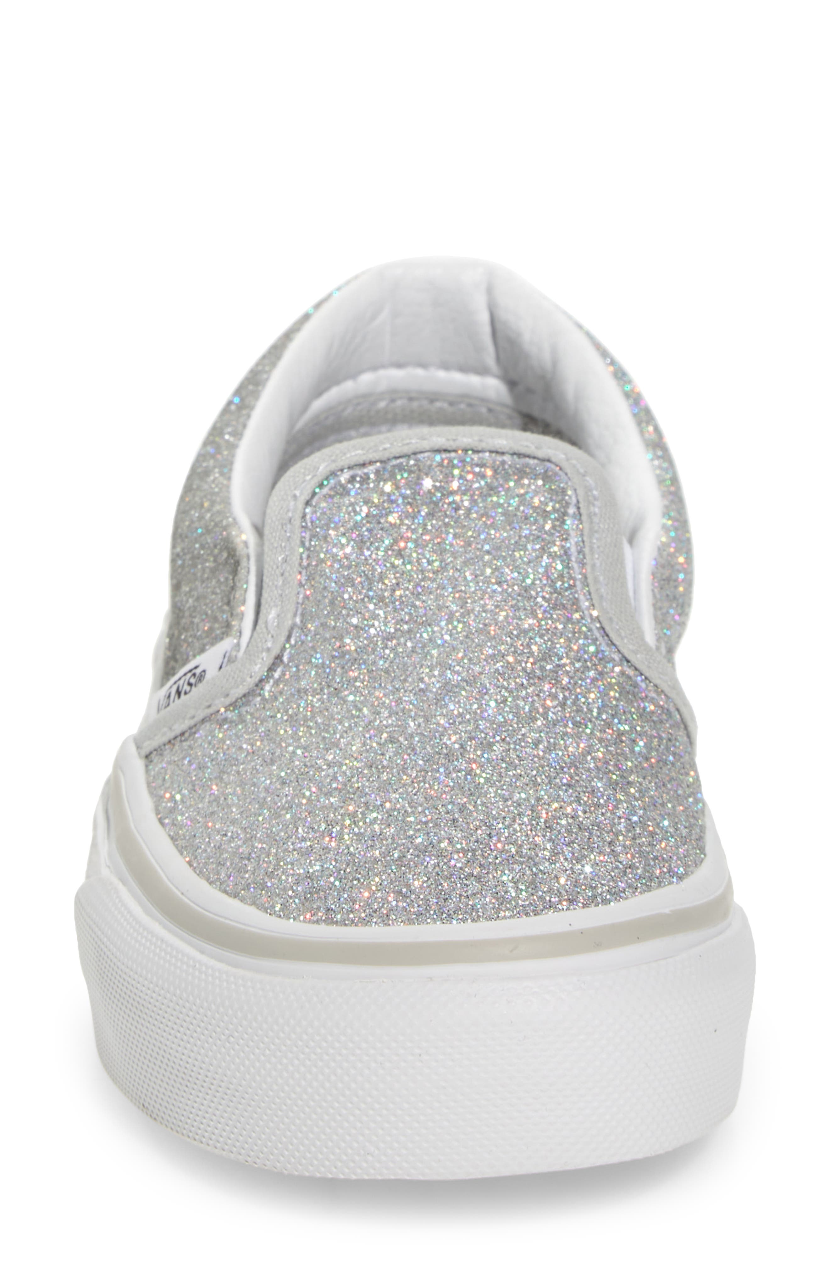 Vans Classic Slip-On Glitter Sneaker, Alternate, color, 