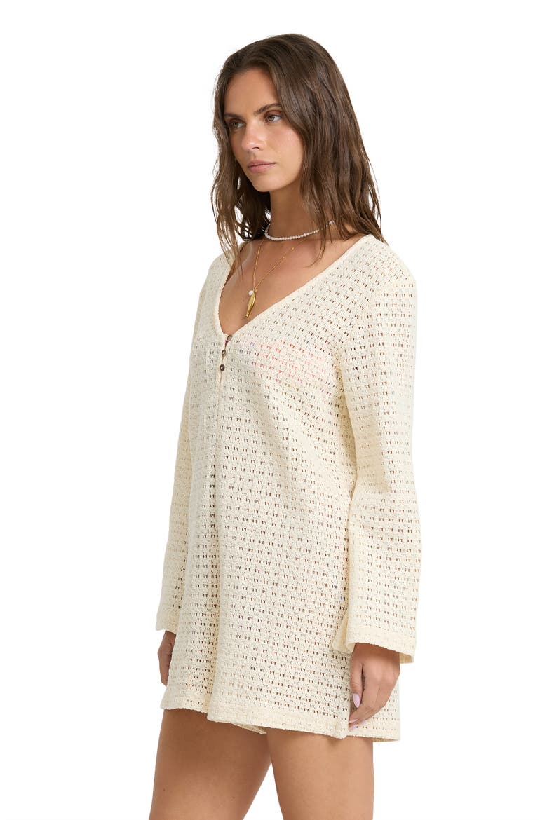 Isla Cover-Up Romper, Alternate, color, WHITE CAP