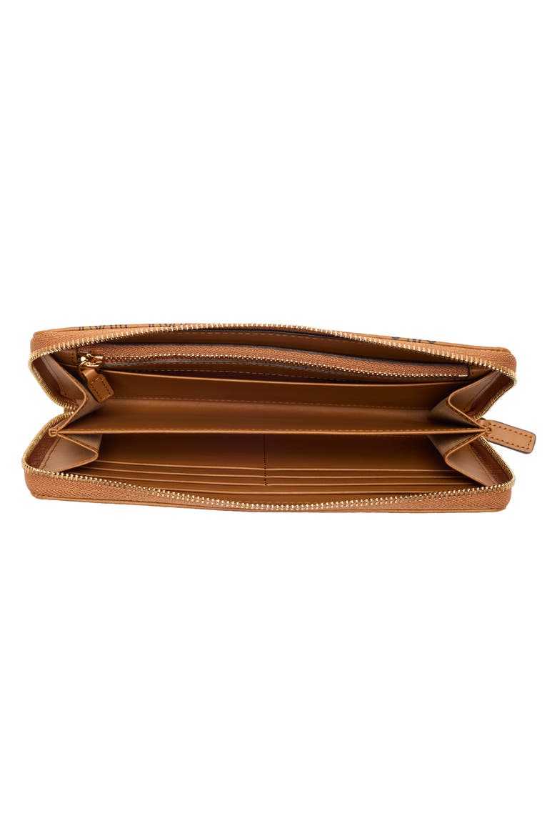 Aren Monogram Contintental Wallet, Alternate, color, COGNAC