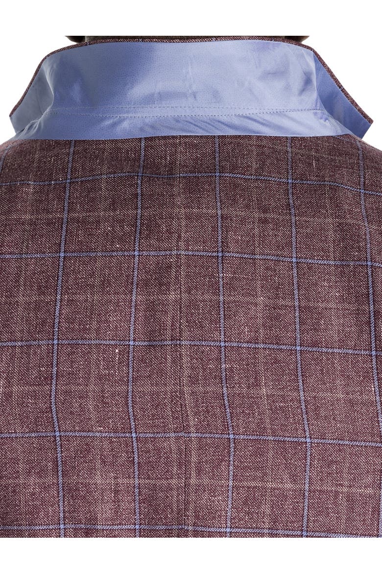 Big & Tall Windowpane Sport Coat, Alternate, color, BERRY
