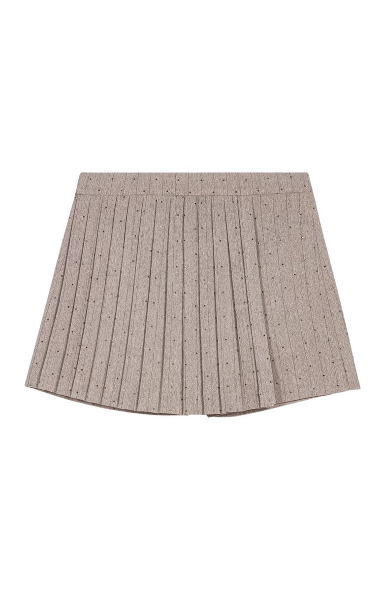 maje Pleated rhinestone skort, Alternate, color, Light Grey