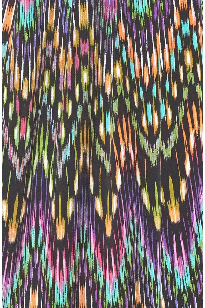 Print Faux Wrap Jersey Dress, Alternate, color, BLACK MULTI