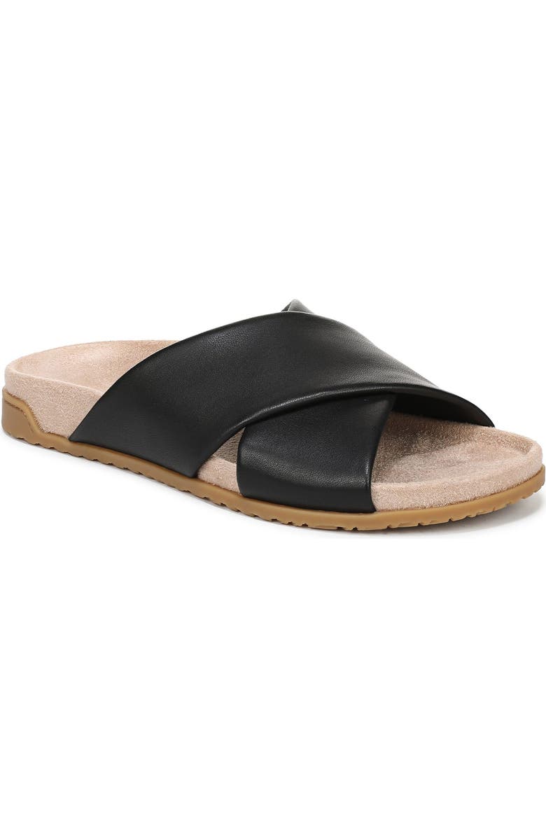 Vionic Etna Crossover Slide Sandal, Main, color, Black