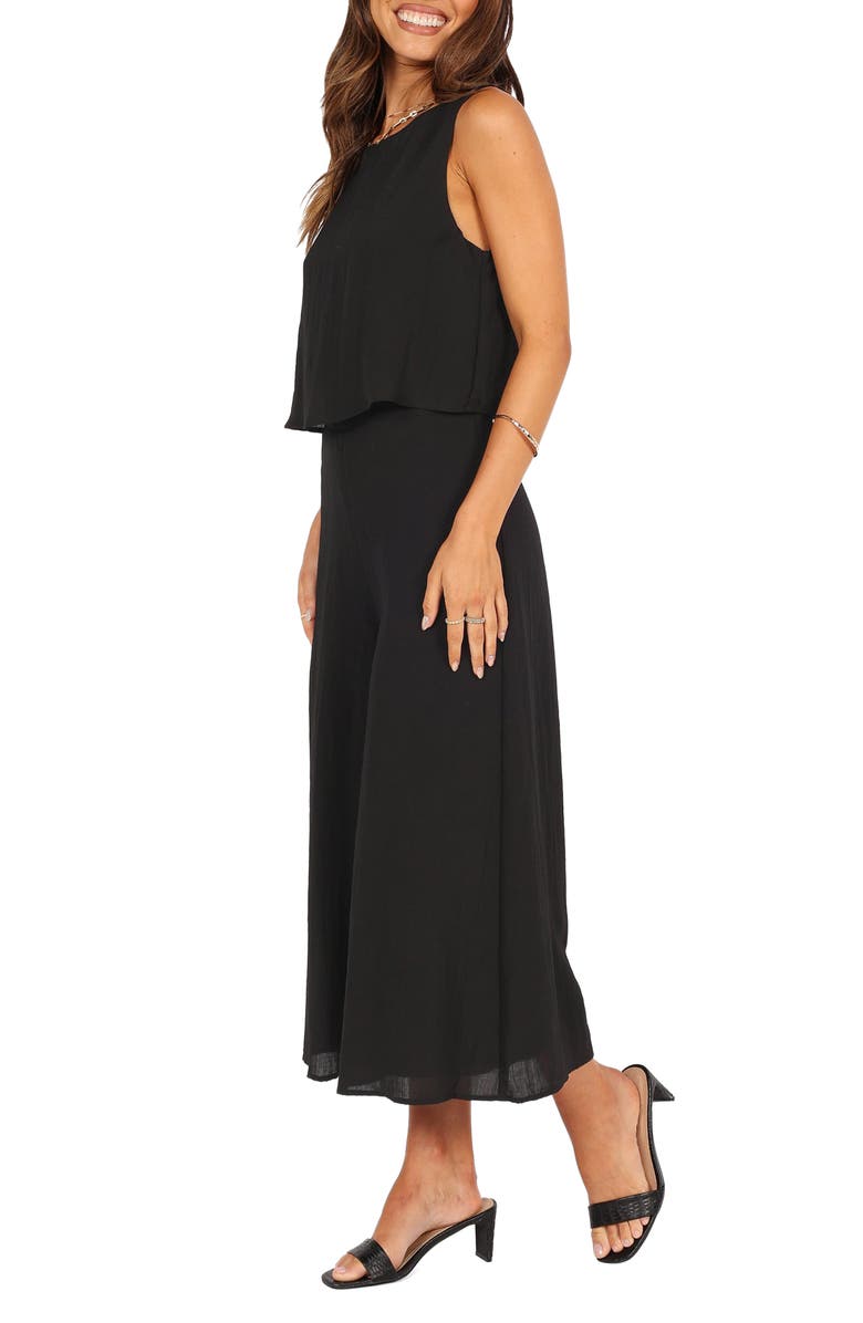 Petal & Pup Sleeveless Popover Wide Leg Jumpsuit, Alternate, color, Black