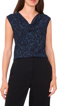 Halogen® Wave Texture Cowl Neck Top