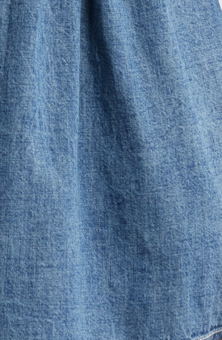 Free People Webster Denim Romper, Alternate, color, Falling Rain Wash