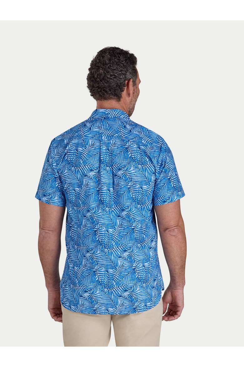 Bali Short Sleeve Linen Blend Shirt, Alternate, color, Sky Blue