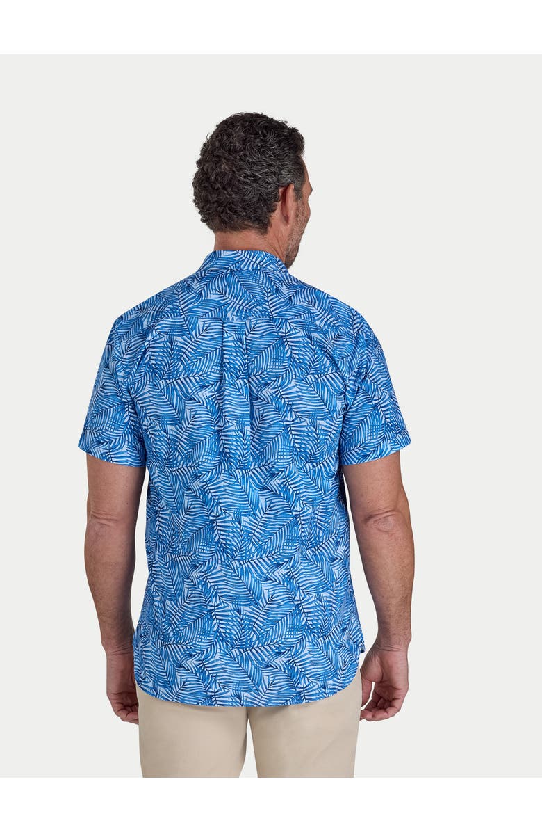 Raging Bull Bali Short Sleeve Linen Blend Shirt, Alternate, color, Sky Blue