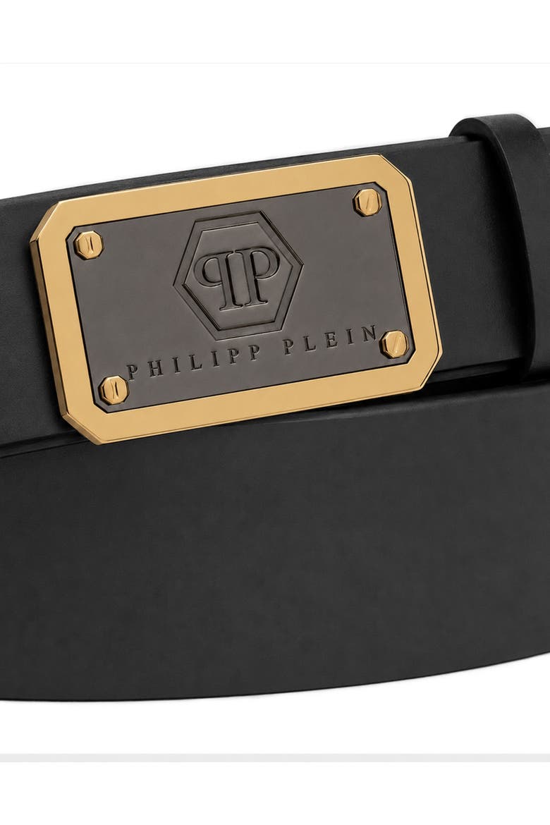 Belt Hexagon Men, Alternate, color, black/lightgold