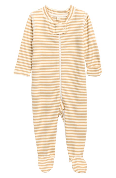 Stripe Stretch Organic Cotton Footie (Baby)