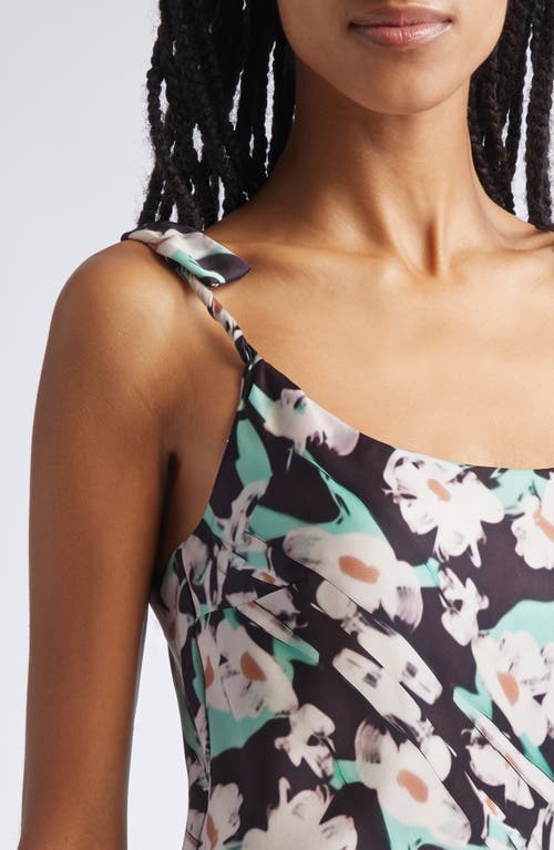 Collina Strada Cypress Painted Daisy Lace Trim Slipdress In Black