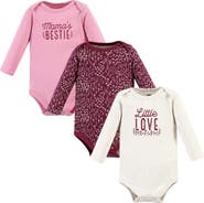 Hudson Baby Little Soft Cotton Long-Sleeve One-Piece 3Pk