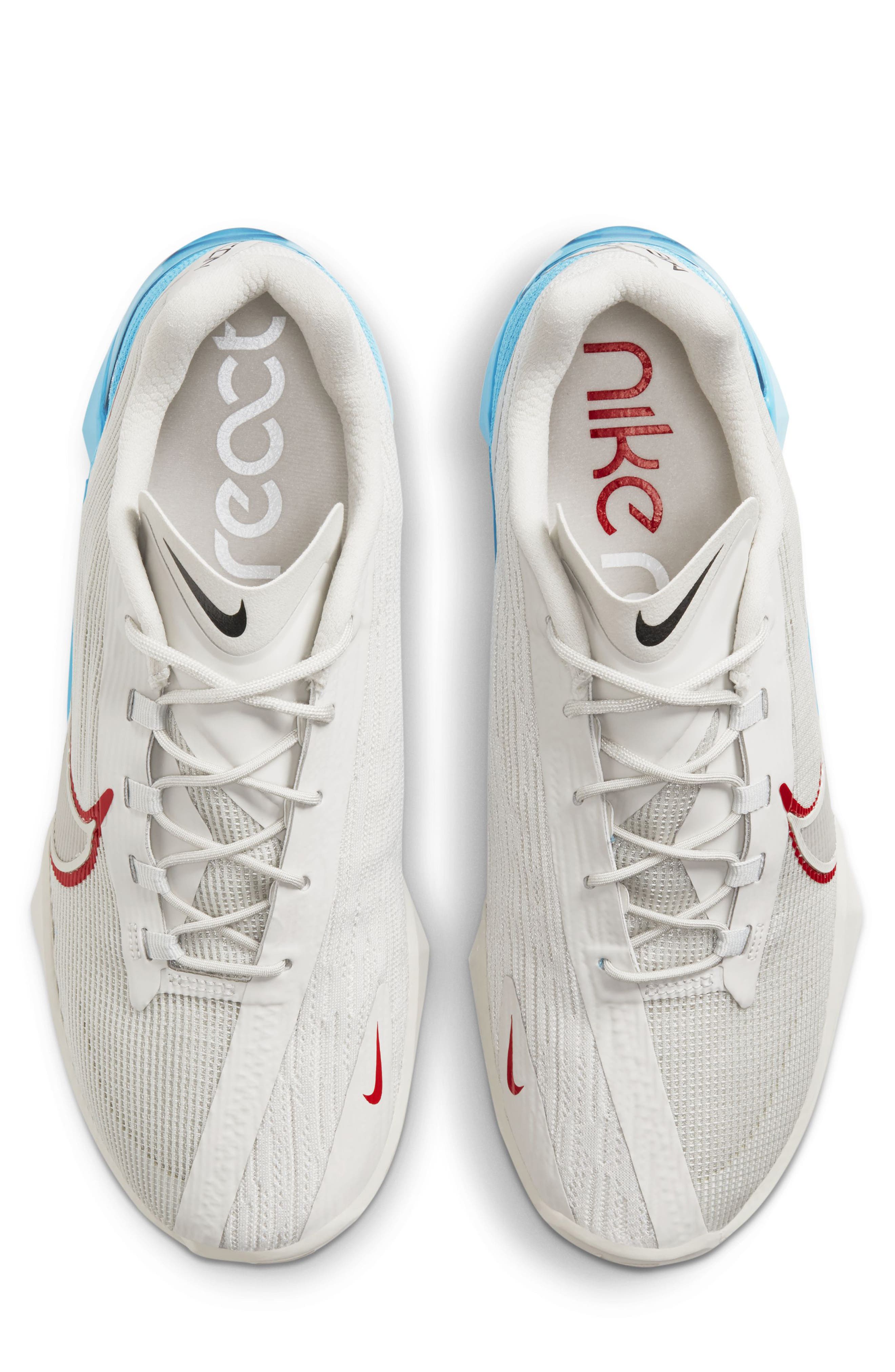 React Metcon Turbo Training Shoe, Alternate, color, BONE/ BLUE/ BLACK/ RED