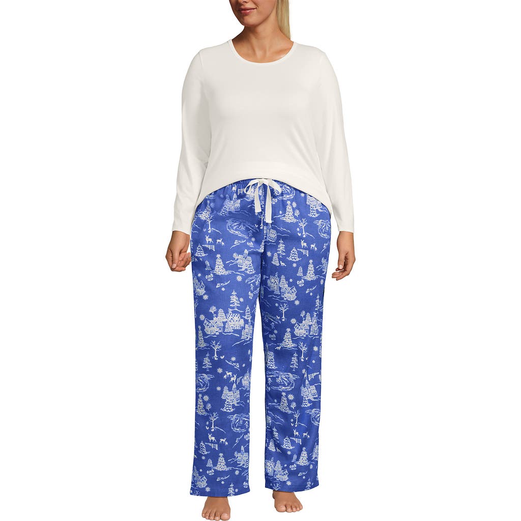 Lands' End Plus Size Pajama Gift Set In Multi