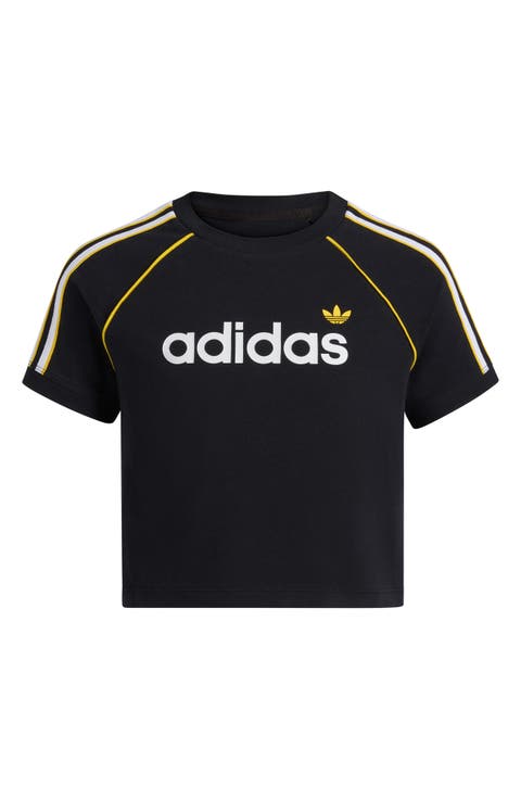 Kids' 3-Stripes Crop T-Shirt (Big Kid)