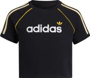 adidas Kids' 3-Stripes Crop T-Shirt