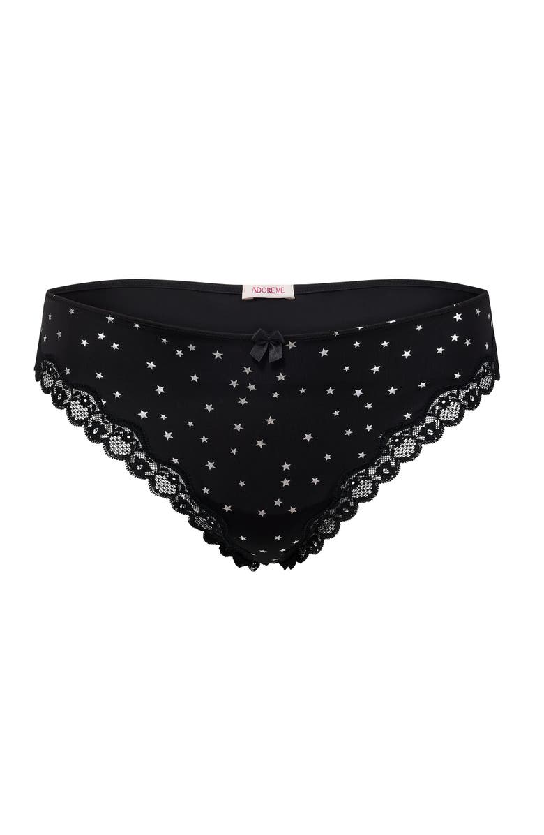Adore Me Nare Thong Panties, Alternate, color, Shine Bright Foil Print
