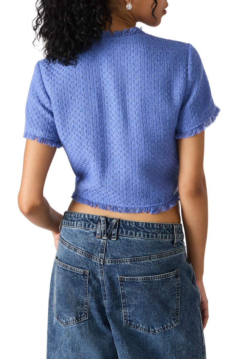 Steve Madden Laylah Tweed Crop Top, Alternate, color, Cobalt