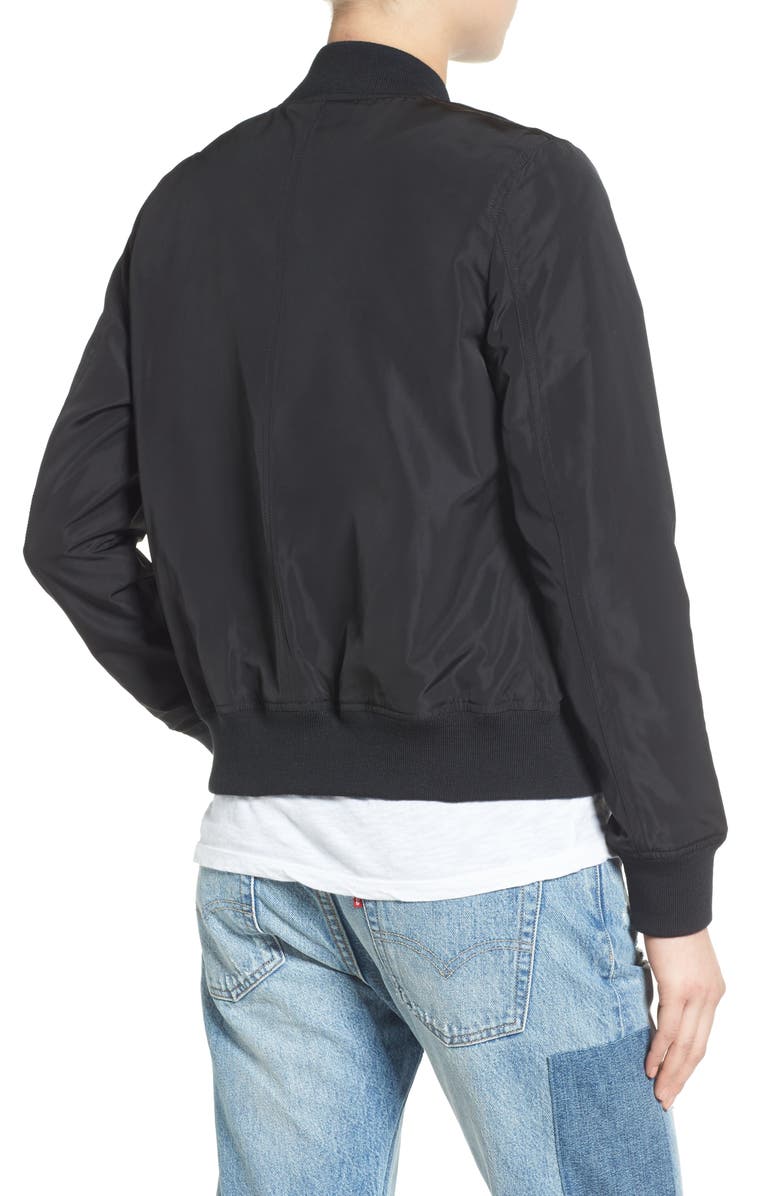 Levi's<sup>®</sup> Levi's MA-1 Satin Bomber Jacket, Alternate, color, Black
