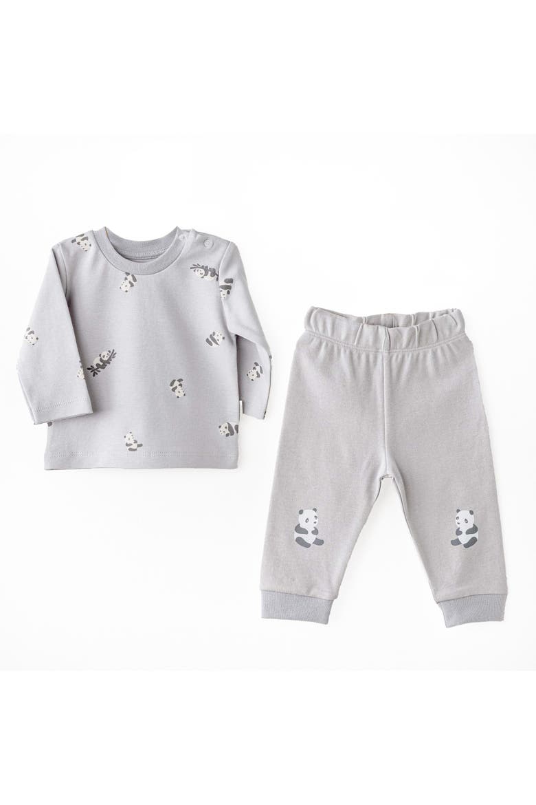 Keep Smiling Panda Outfit Duo, Main, color, Grey