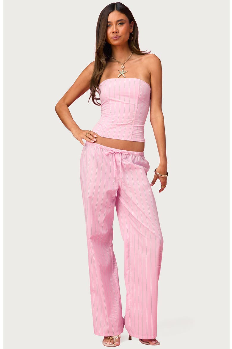 Icon Stripe Pants, Alternate, color, PINK
