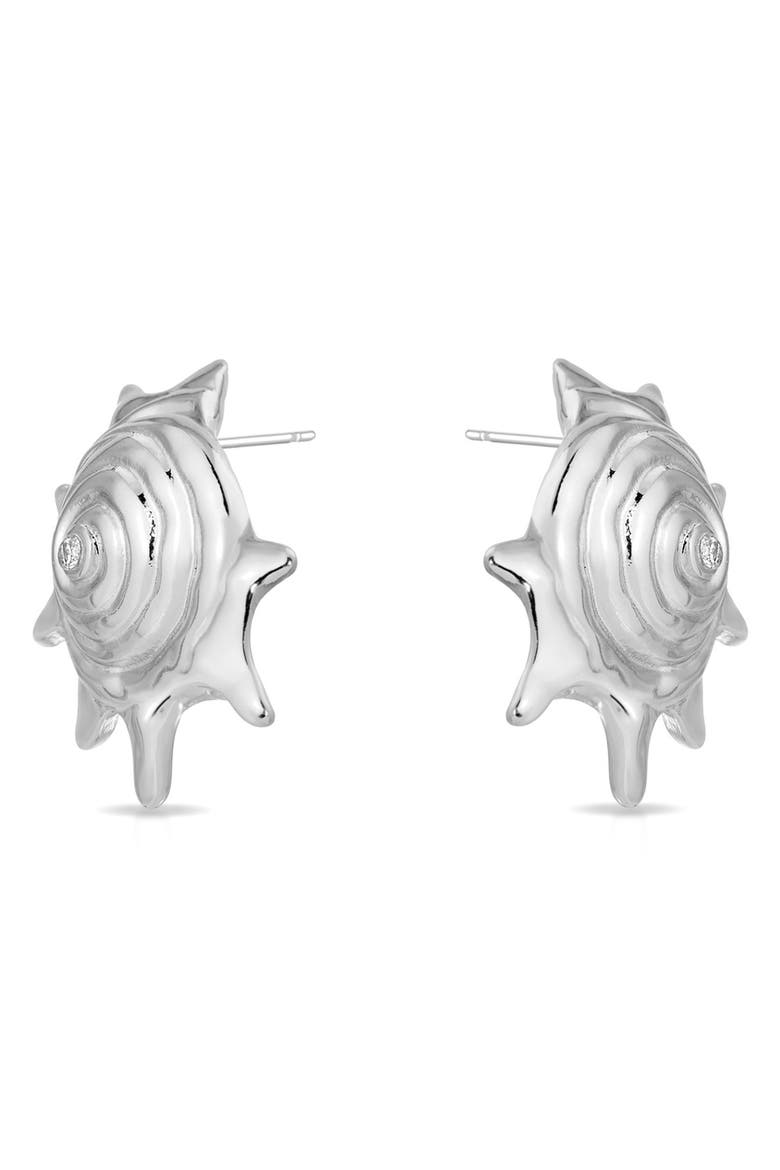 Sorrento Shell Statement Earrings, Alternate, color, SILVER