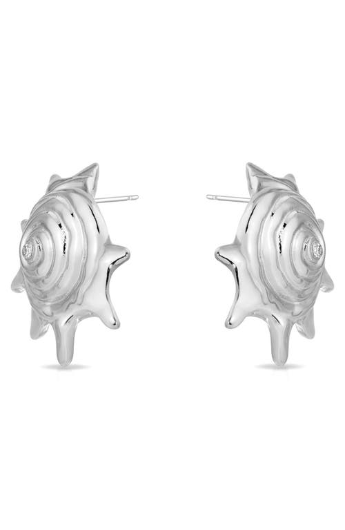 Ettika Sorrento Shell Statement Earrings In Metallic