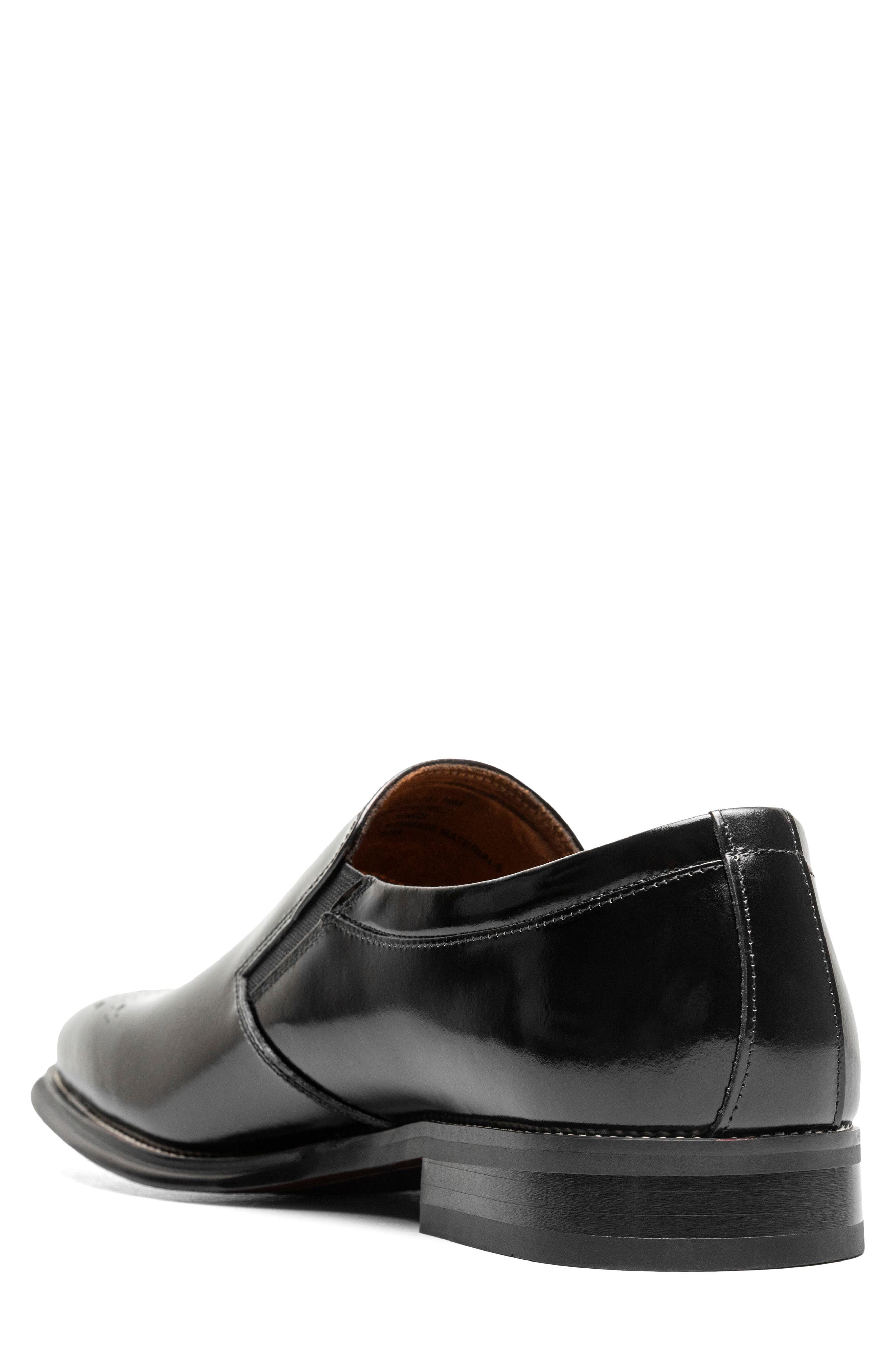 Alistair Leather Plain Toe Slip-On, Alternate, color, BLACK