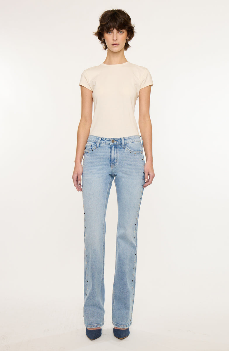 KanCan Linda Mid Rise Bootcut Jeans, Main, color, Medium Light