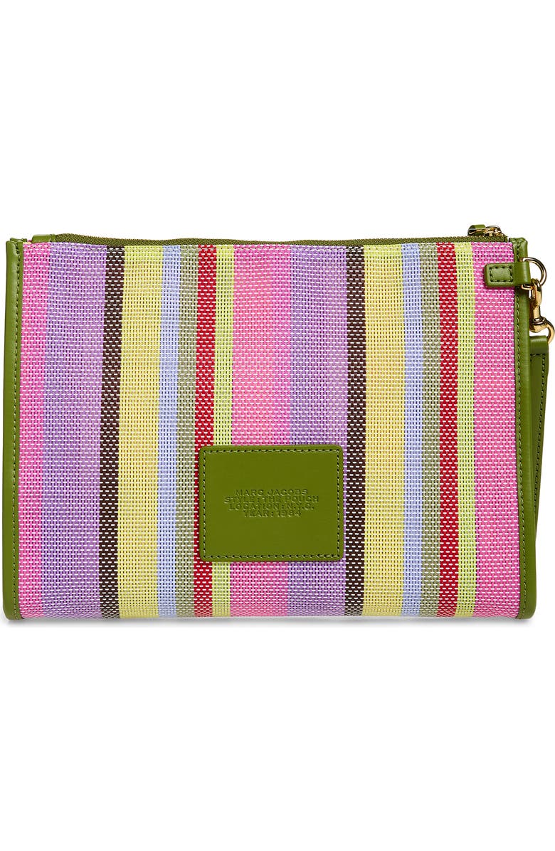 Marc Jacobs The Large Stripe Mesh Pouch, Alternate, color, Purple Multi