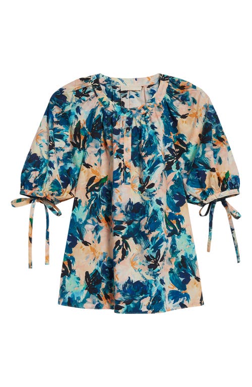 Ulla Johnson Vienne Floral Print Puff Sleeve Top In Multi