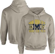 IMAGE ONE Men's Tan Michigan Wolverines Upper Arch Letters Pullover Hoodie