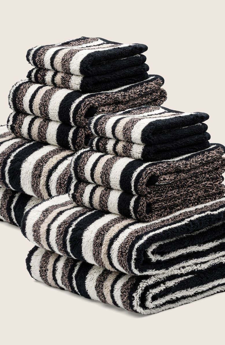 Italic Ultraplush Australian Cotton Towel 12-piece Family Set, Alternate, color, Multi Stripe