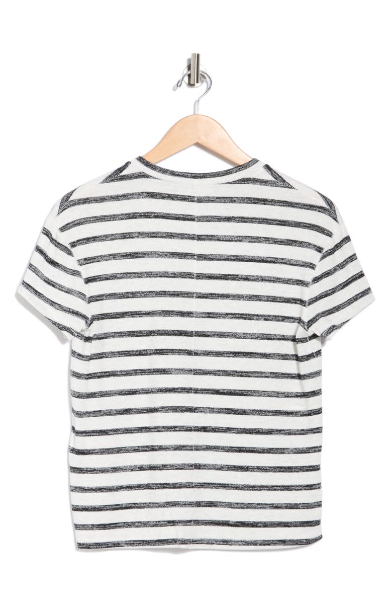 rag & bone The Knit Stripe V-Neck T-Shirt, Alternate, color, Earlgrey
