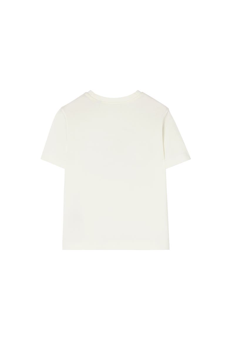 Knight Stamp Cotton T-shirt, Alternate, color, Chalk white
