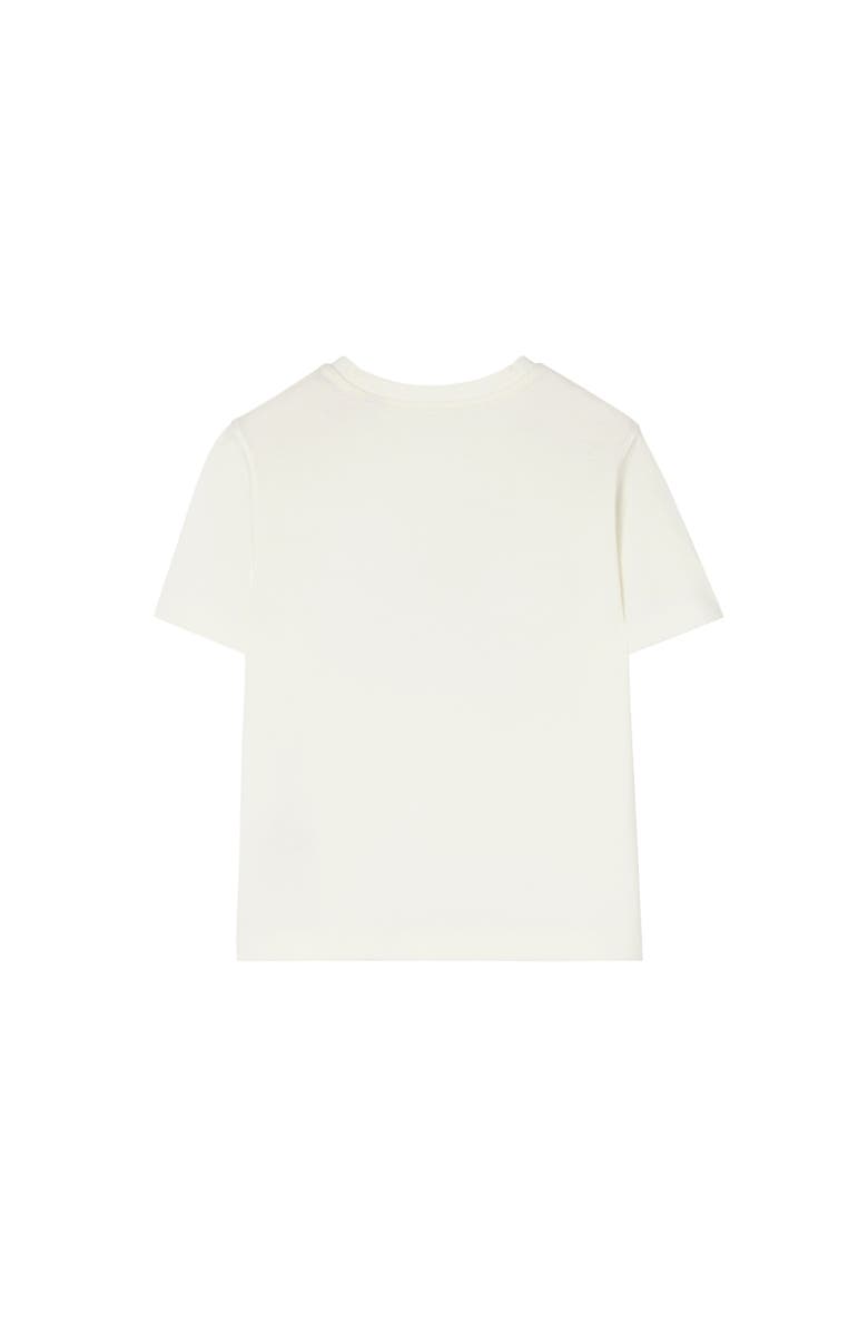 Burberry Knight Stamp Cotton T-shirt, Alternate, color, Chalk White