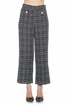 Alexia Admor Jayden Wide Leg Tweed Pants